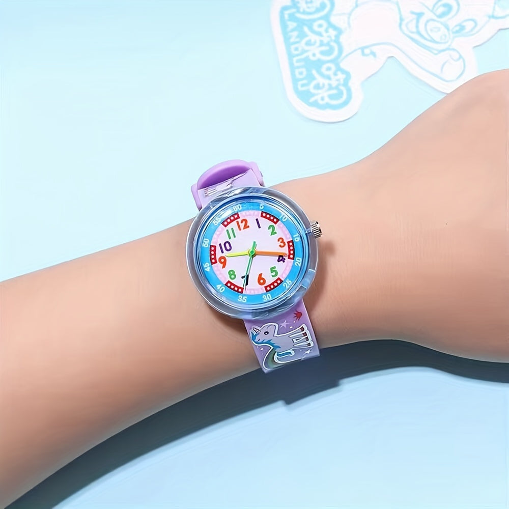 Cartoon Rainbow Little Horse Children's Watch Bee Dolphin Silicone Quartz Watch