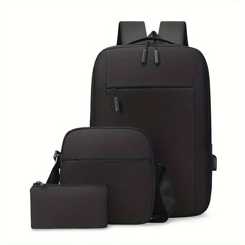 Set of 3 Men's Backpack Computer Bags