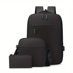 Set of 3 Men's Backpack Computer Bags