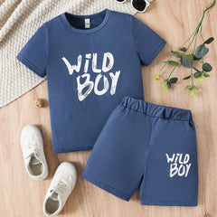 Boys Wild Boy Outfit Shorts & t shirt summer Kids