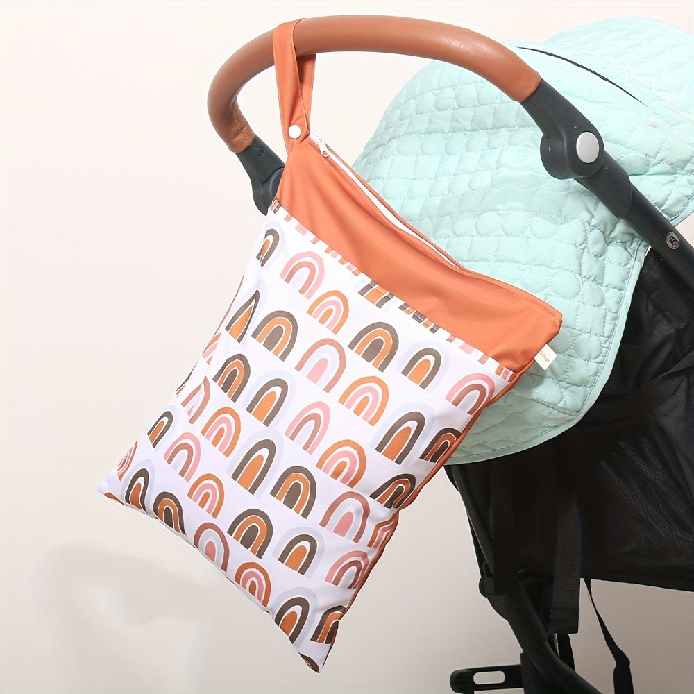 Double Layer Zipper Stroller Hanging Bag Baby Diaper Waterproof Diaper Bag