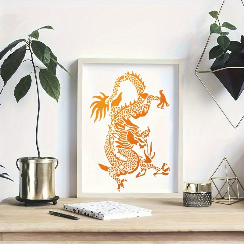 Dragon Template Stencil for DIY Painting Fabric Wall Decor Craft Project