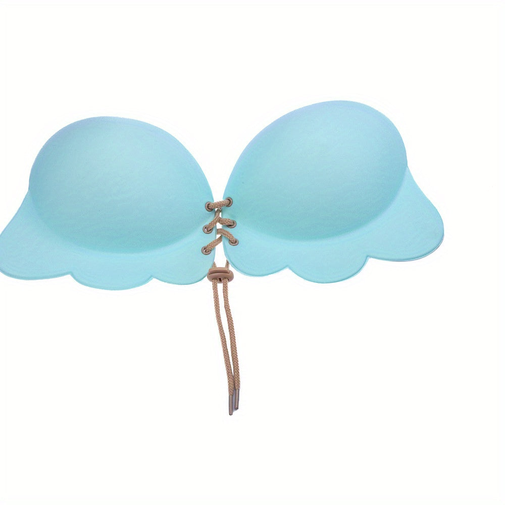 Invisible Strapless Push Up Lift Bra Scallop Trim
