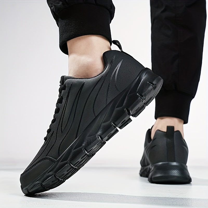 Men's Lace up Sneakers Anti skid Athletic Shoes