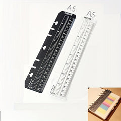 2pcs Clear Plastic Page Marker Pouch Pagefinder for A5 A6 6 Hole Binder Notebook