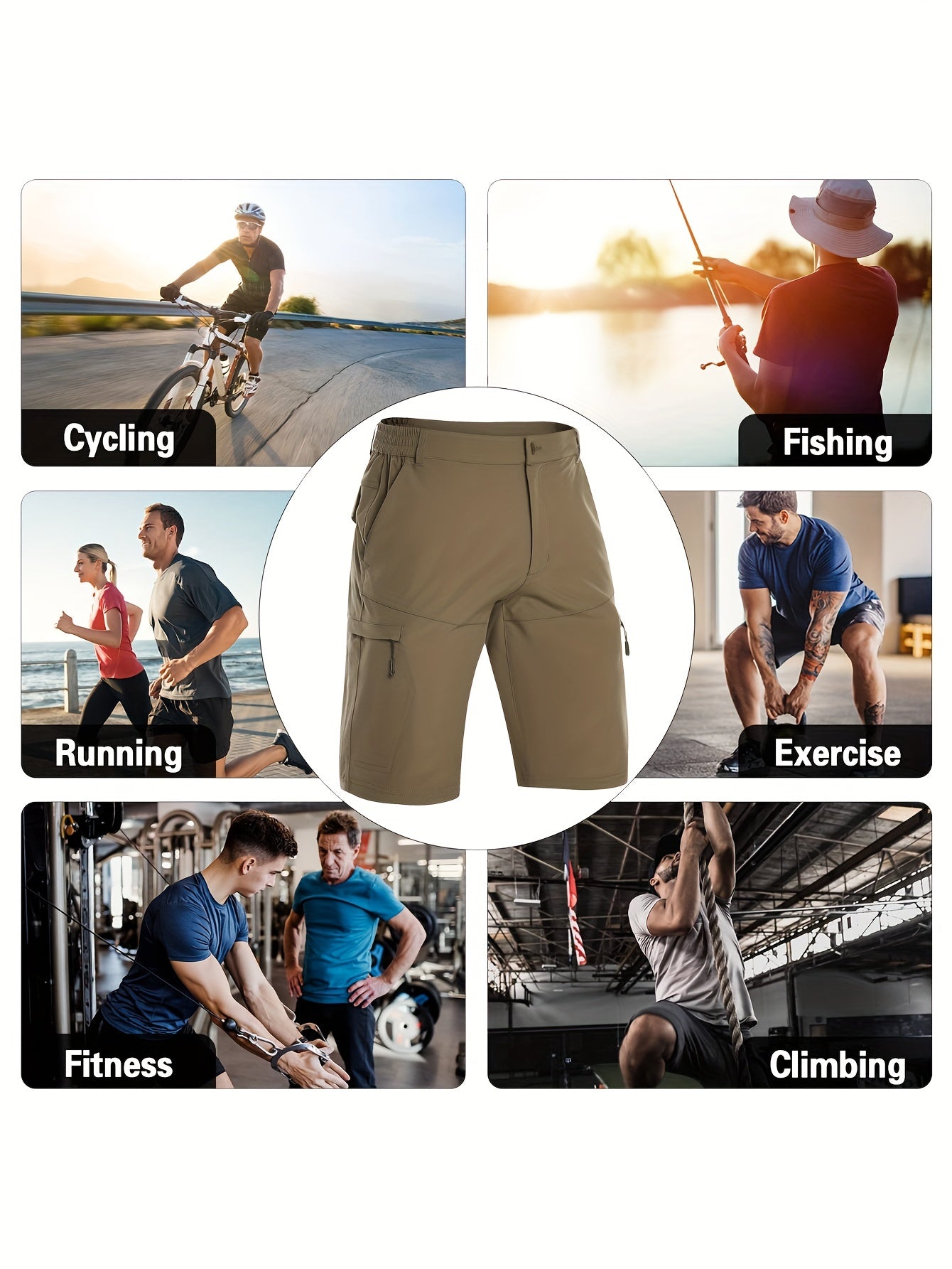 Men's Waterproof Active Stretch Shorts for Outdoor