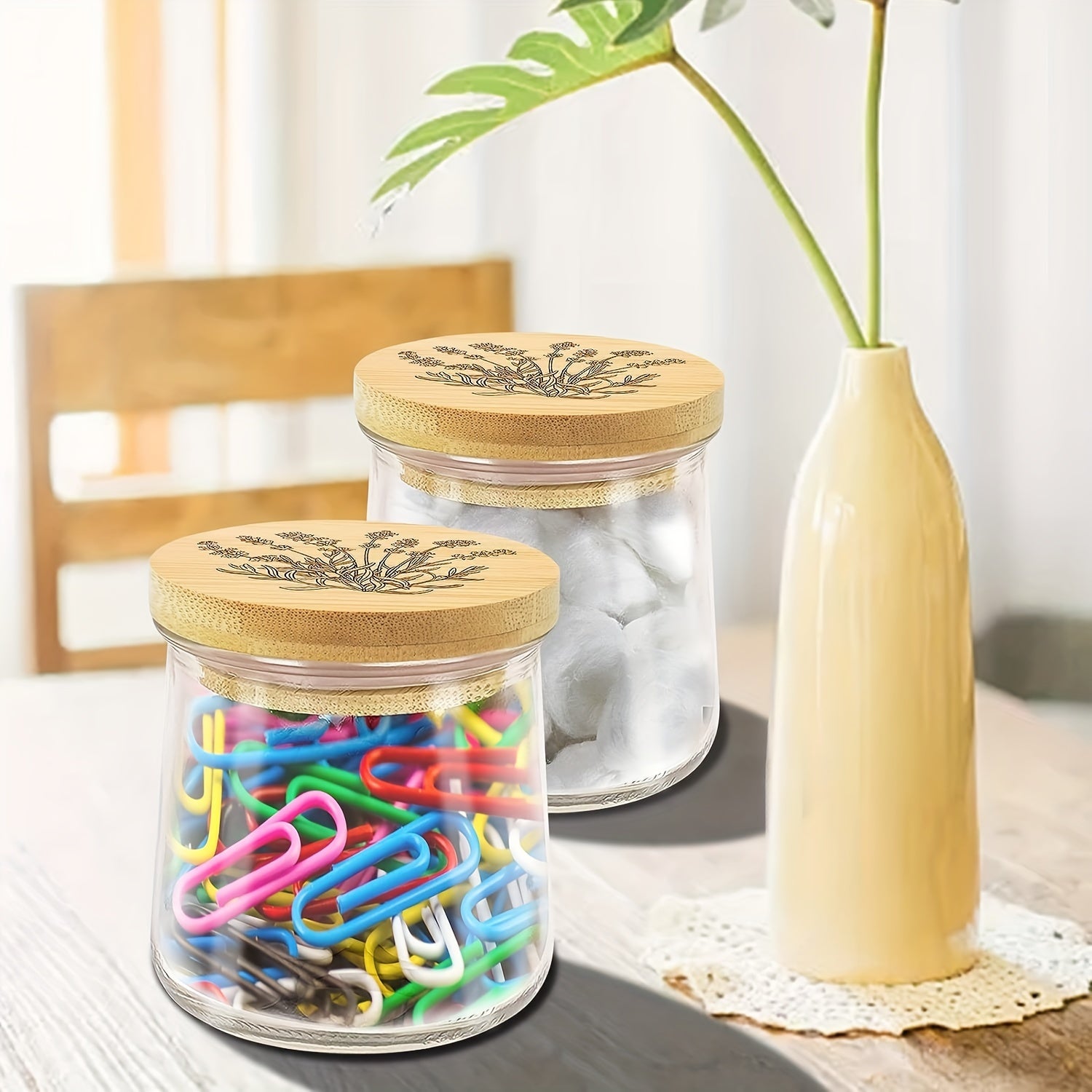 Bamboo Wooden Lids for Oui Yogurt Jars - Set of 24