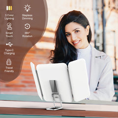 Tri Fold Makeup Mirror Vanity Mirror with 3 LED Lights X1 X3 X7 Magnification