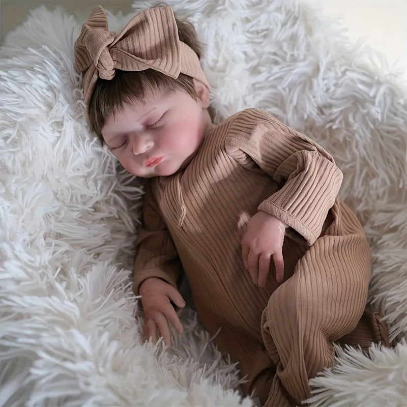 Lifelike 50 3D Painted Texture Sleep Regeneration Doll Soft Fabric Body