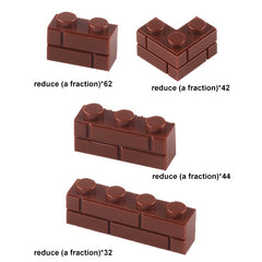 Kids Building Blocks Educational Toy Small Grain Thick Wall Tiles 1x2 1x3 1x4