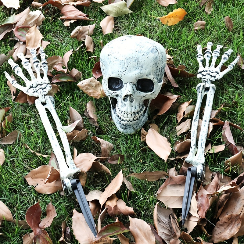 Skeleton Stakes Halloween Decorations Scary Skull Skeleton Hand Bone