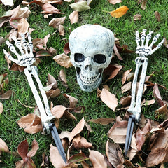 Skeleton Stakes Halloween Decorations Scary Skull Skeleton Hand Bone