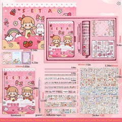 Dreamy Promise Gift Set Journal Notebook Tape Sticky Notes Stickers
