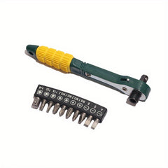 10-in-1 Ratchet Wrench Set with Dual Purpose Screwdriver