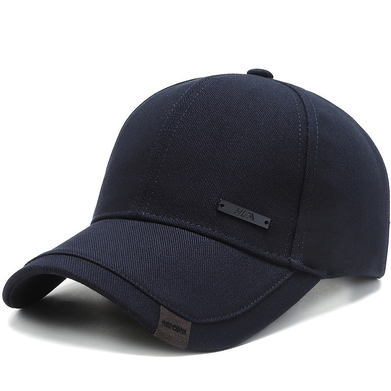 HUA English Seam Marker Men Casual Baseball Cap for Sun Blocking