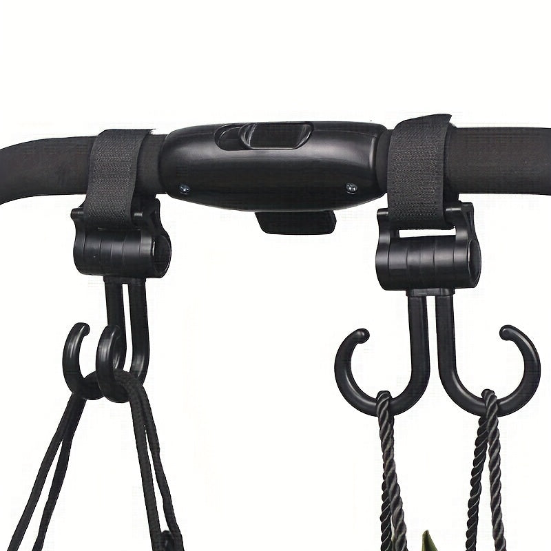 Universal Double Hook for Stroller Storage - Hangout Bags Organizer