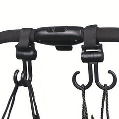 Universal Double Hook for Stroller Storage - Hangout Bags Organizer