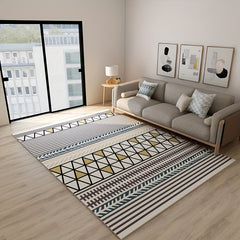 Nordic Geometric Area Rug Soft Crystal Velvet Carpet with TPR Anti Slip Bottom