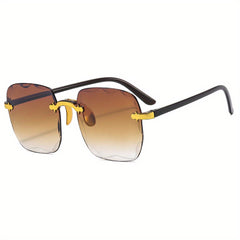Square Rimless Sunglasses Gradient Glasses UV400