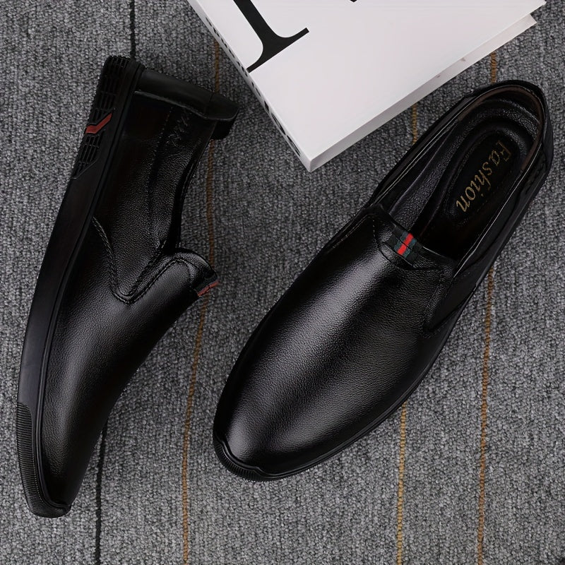 Men's Leather Slip On Loafers Lightweight Comfy Casual Shoes