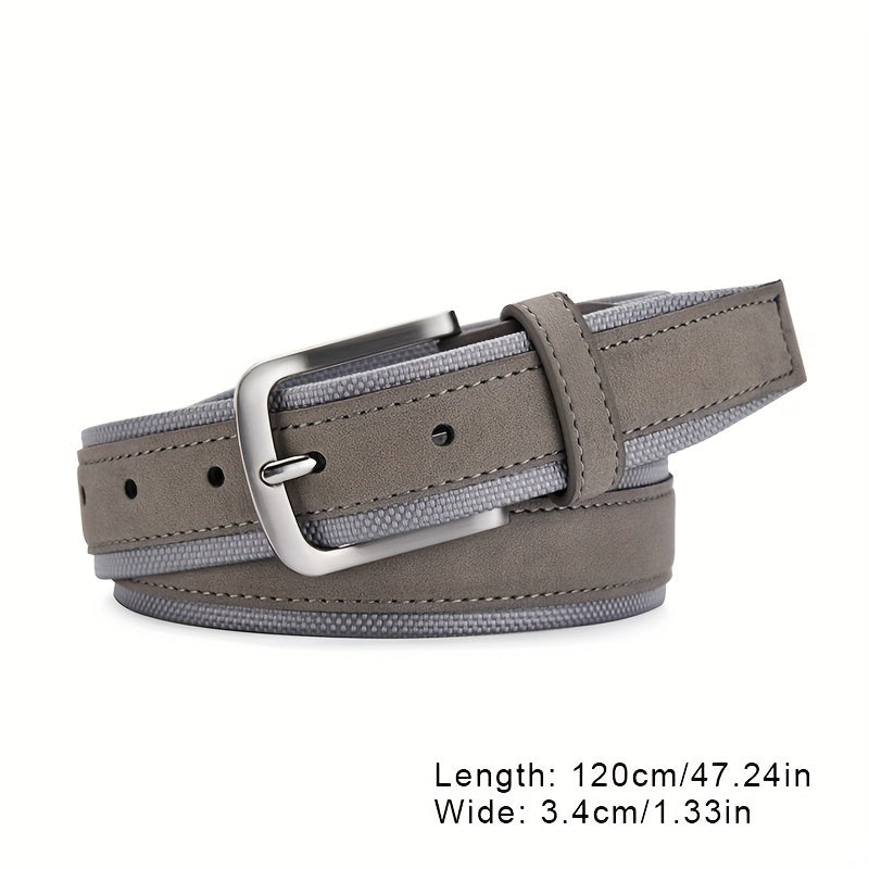 Adjustable Square Buckle Men's Belt for Christmas Birthday Gift