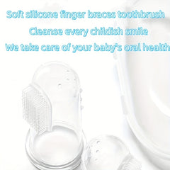 Baby Finger Toothbrush Soft Silicone Tongue Cleaner with Case