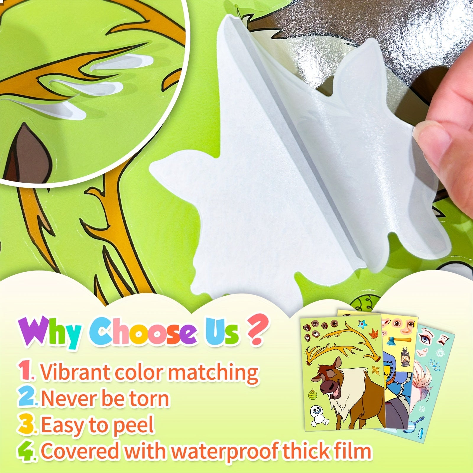 Fairy Tale Character Face Changing Puzzle Stickers