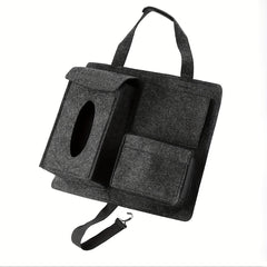 Felt Car Seat Back Hanging Bag Storage Organizer with Tissue Box