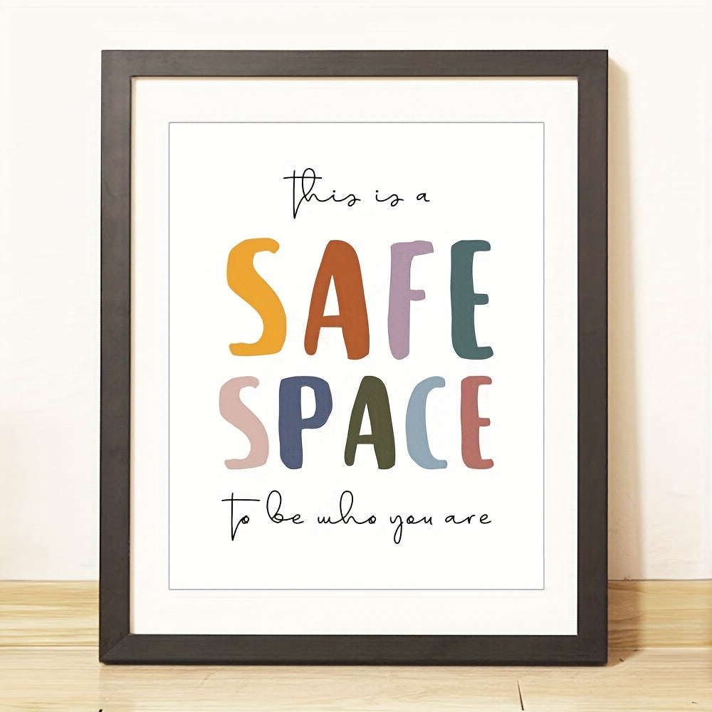 Safe Space Wall Hanging Therapy Office Wall Decor