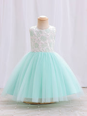 Girls Party Clothes Sleeveless Mesh Princess Dress