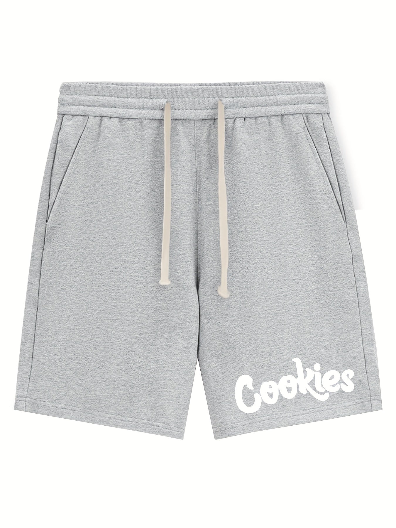 Cookies Letter Print Casual Drawstring Shorts Men's Summer Clothes