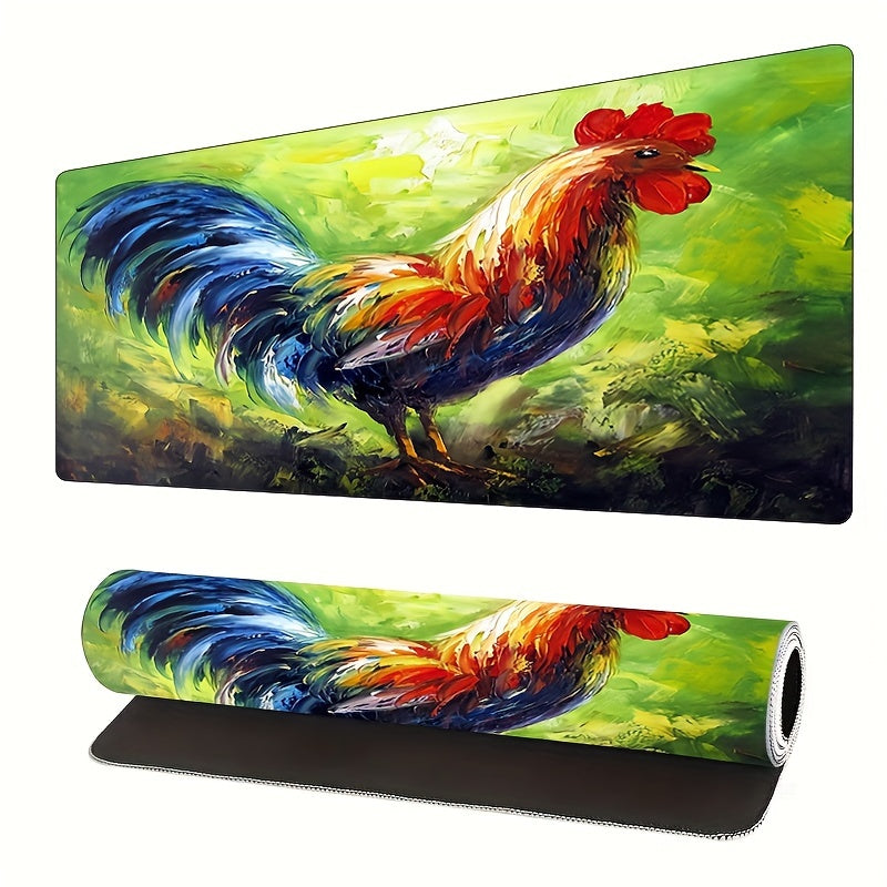 Big Rooster Mouse Pad Laptop Gaming Accessories Rubber Keyboard Pad Mousepad