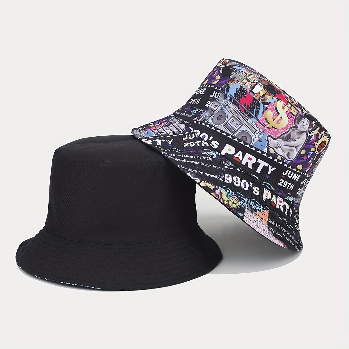 Full Print Double-sided Bucket Hat Street Basin Hat
