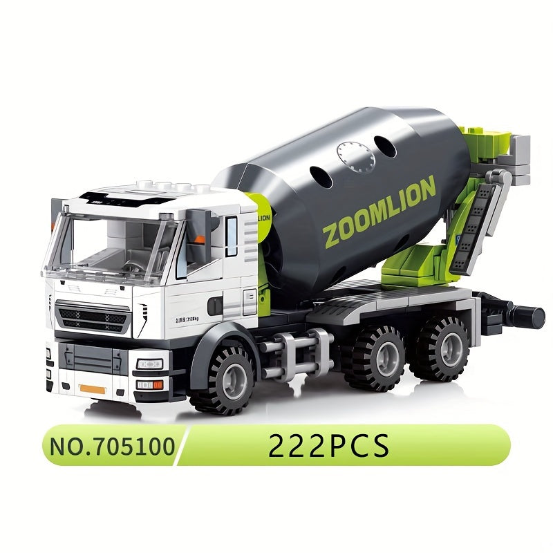 Construction Vehicle Building Blocks Excavator Cement Truck Crane Bulldozer DIY