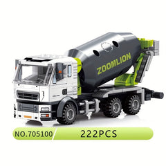 Construction Vehicle Building Blocks Excavator Cement Truck Crane Bulldozer DIY