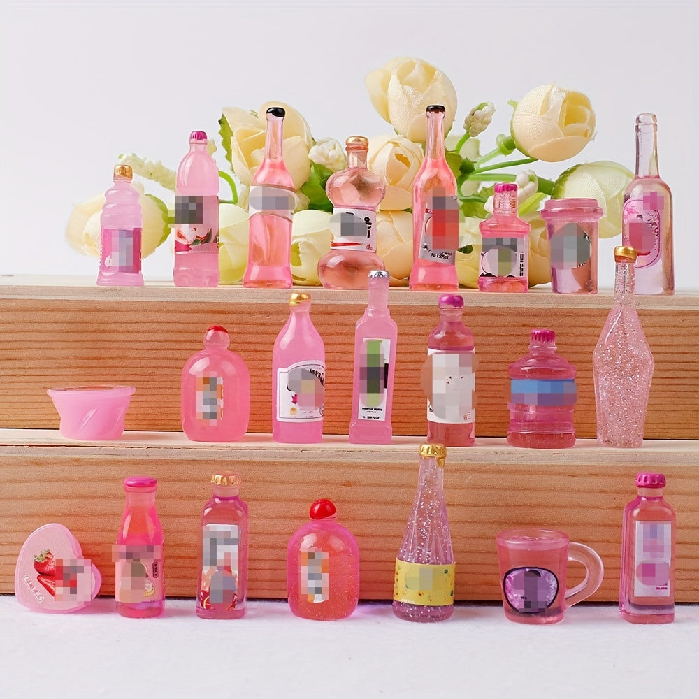 10pcs Resin Mini Wine Bottle Beer for DIY Doll House Decoration
