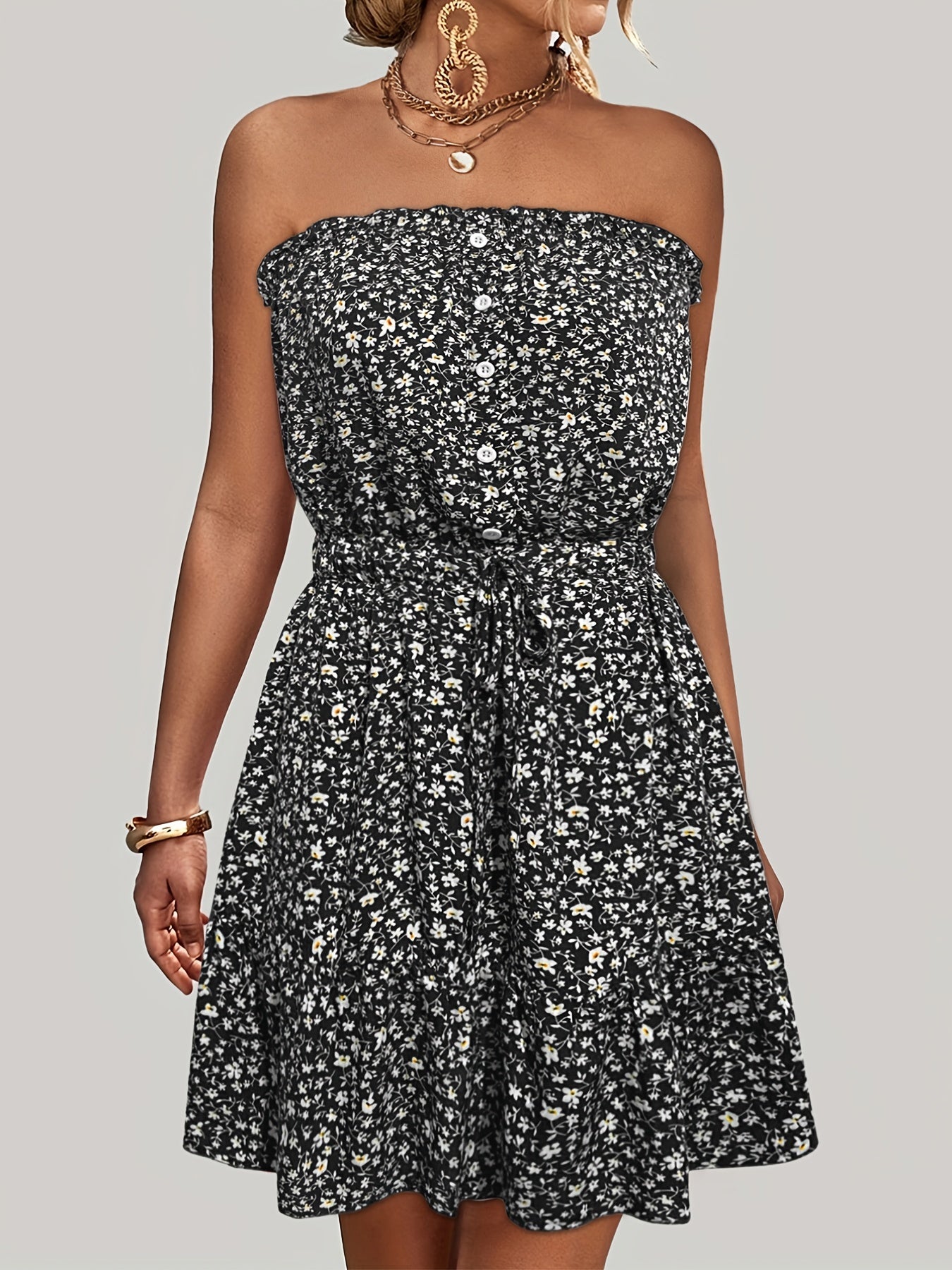 Floral Off Shoulder Summer Dress Sexy Sleeveless