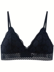Lace Wireless Bra Breathable & Comfy Cut Out Bra