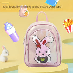 Sequin Rabbit Backpack For Teens Boys Girls Kindergarten School Bag