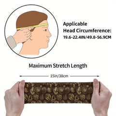 Vintage Inspired Brown Headband for Sports & Casual Wear