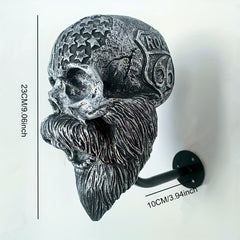 Creative Motorcycle Skull Helmet Frame Key Hook Ghost House Horror Decoration