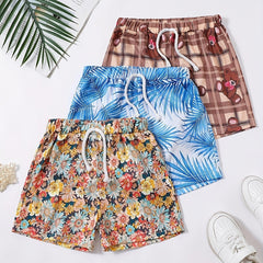 Girls' Hawaiian Style Beach Shorts Set