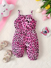 Leopard Graphic Romper for Baby Girls