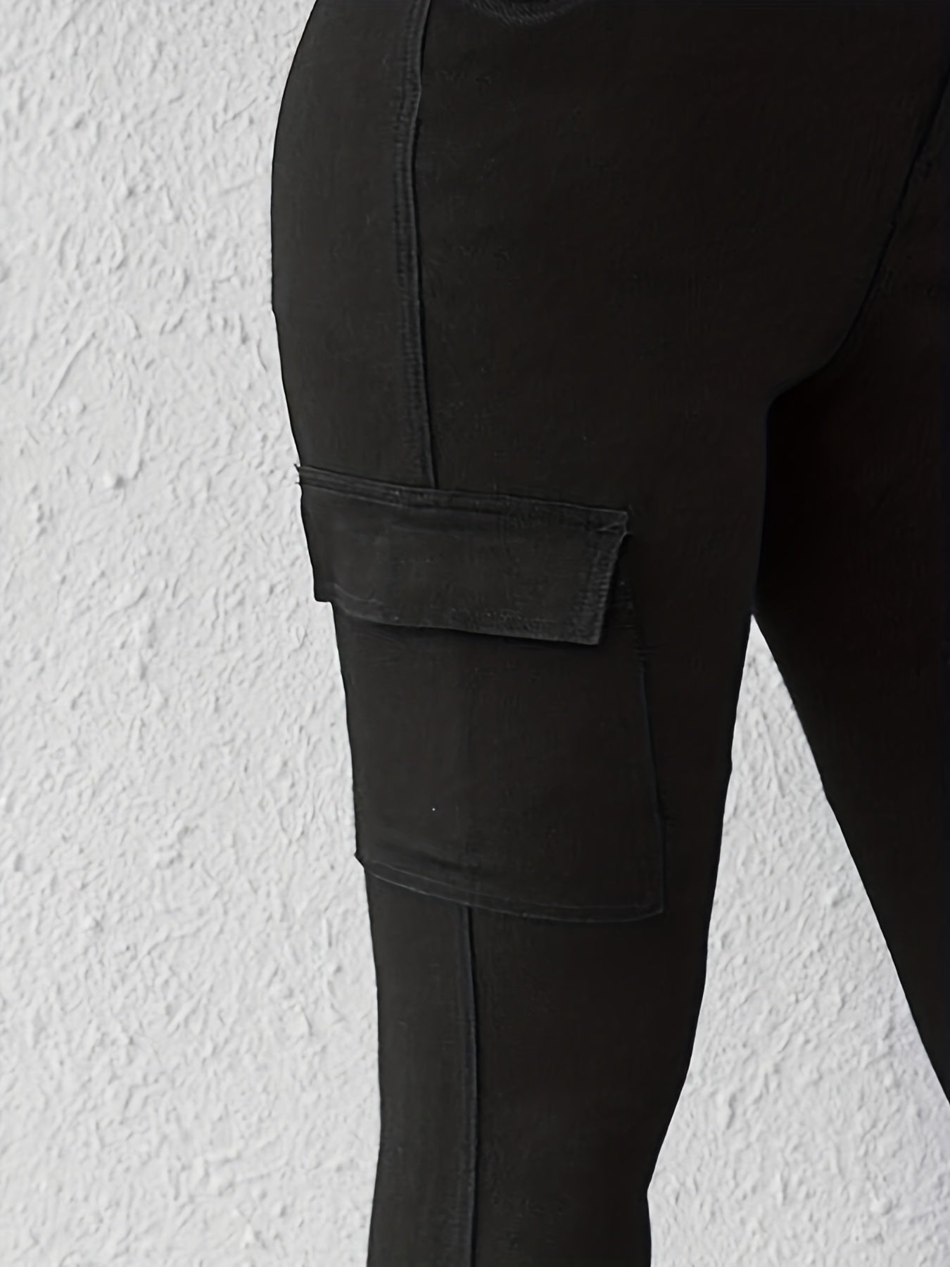 Solid High Rise Skinny Jeans with Pockets