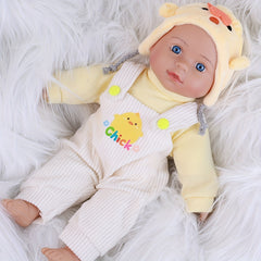 Realistic Chick Style Reborn Baby Doll with Soft Body & Clothes Set