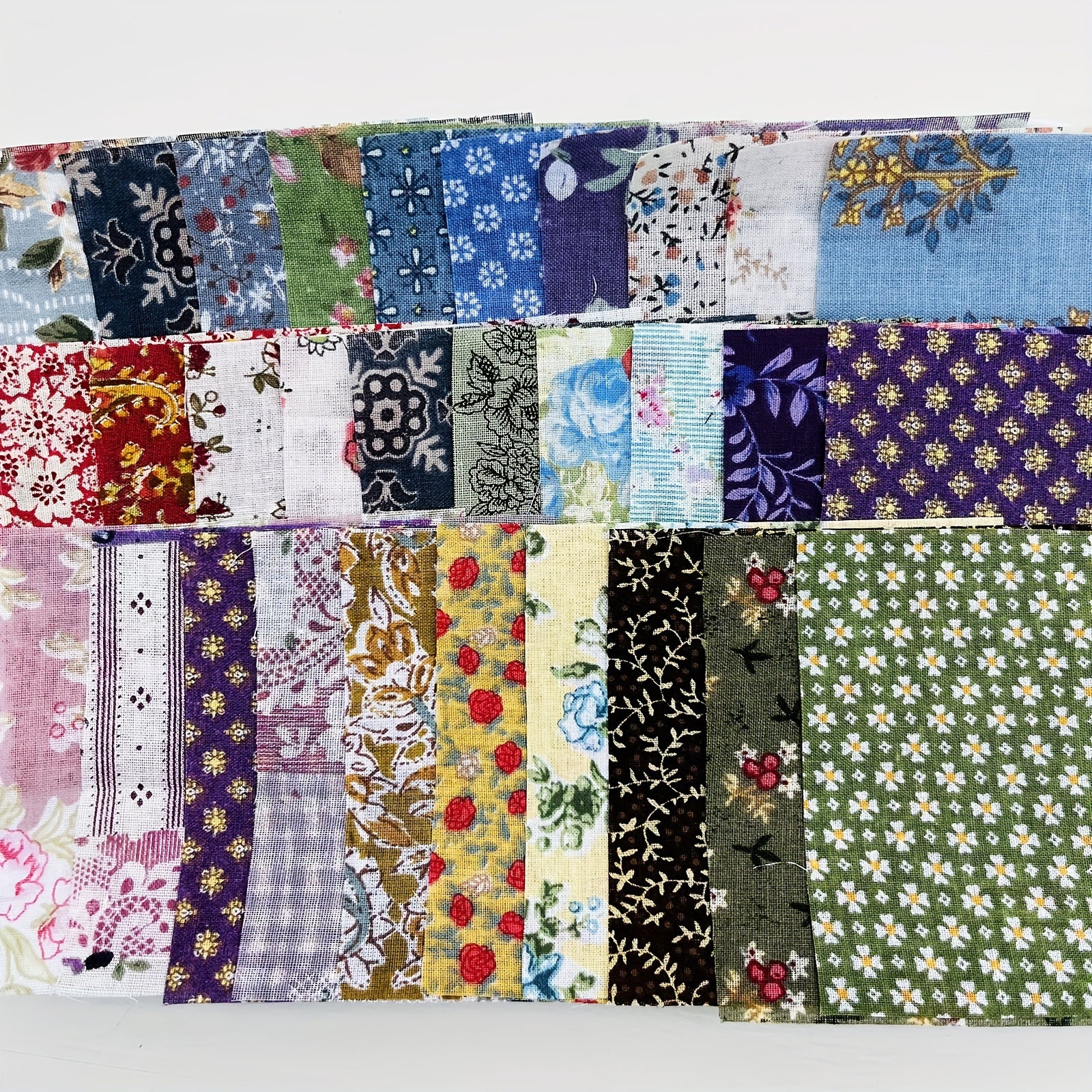 30pcs Dark Series Cotton Fabric Quilted Fabric for DIY Sewing Square Patchwork