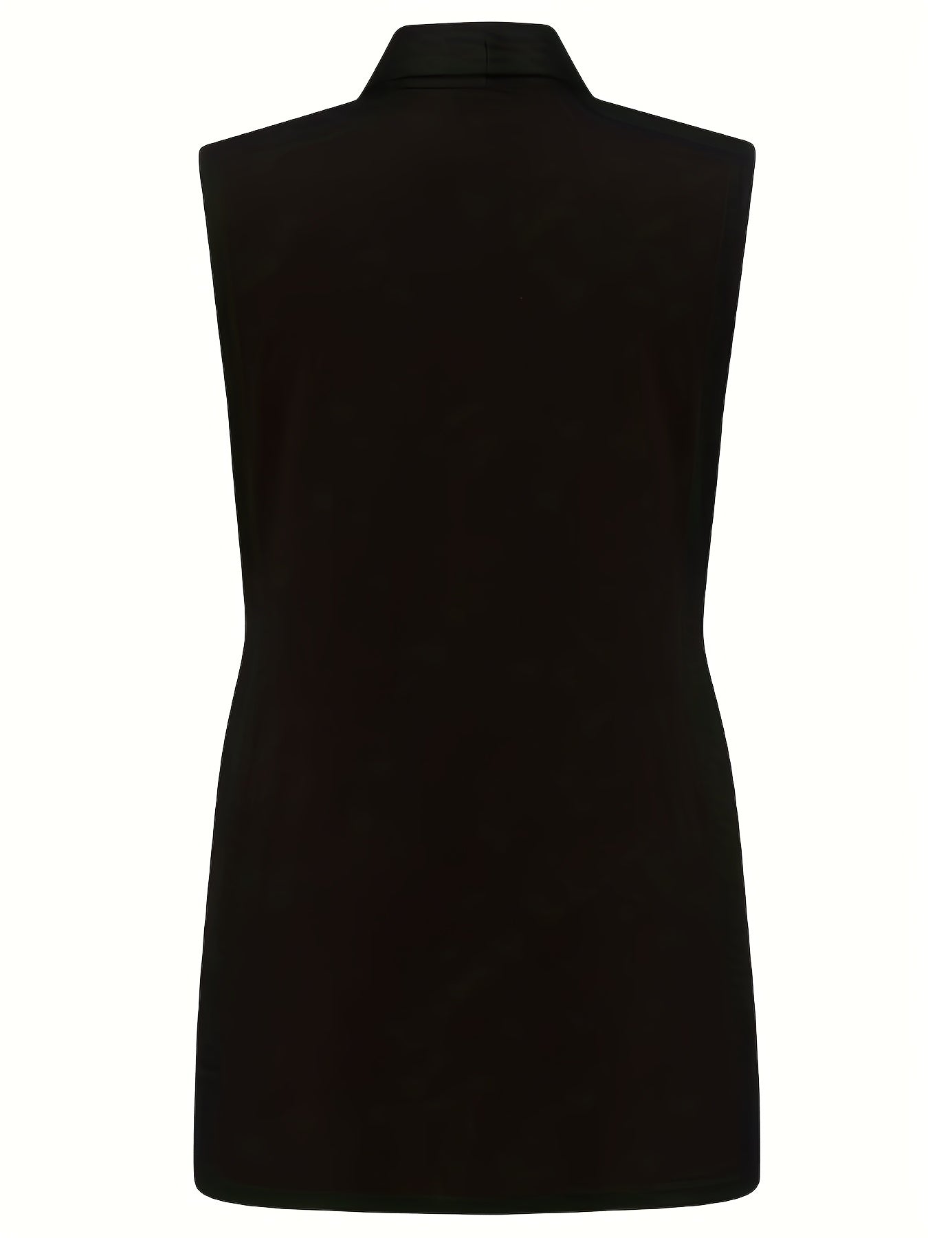 Solid Sleeveless Vest Casual Open Front Versatile Vest