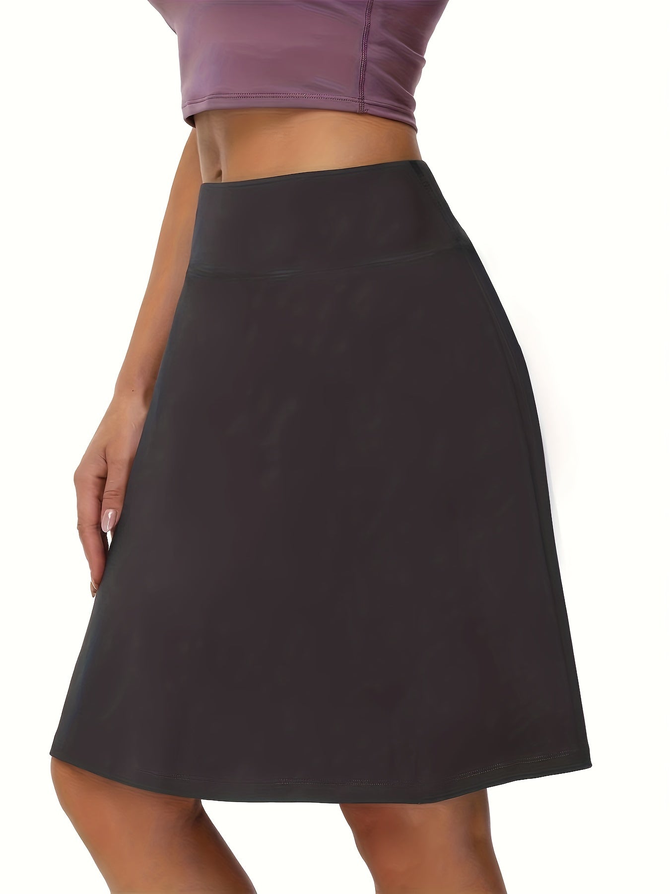 High Rise Stretchy Tennis Skort With Pockets