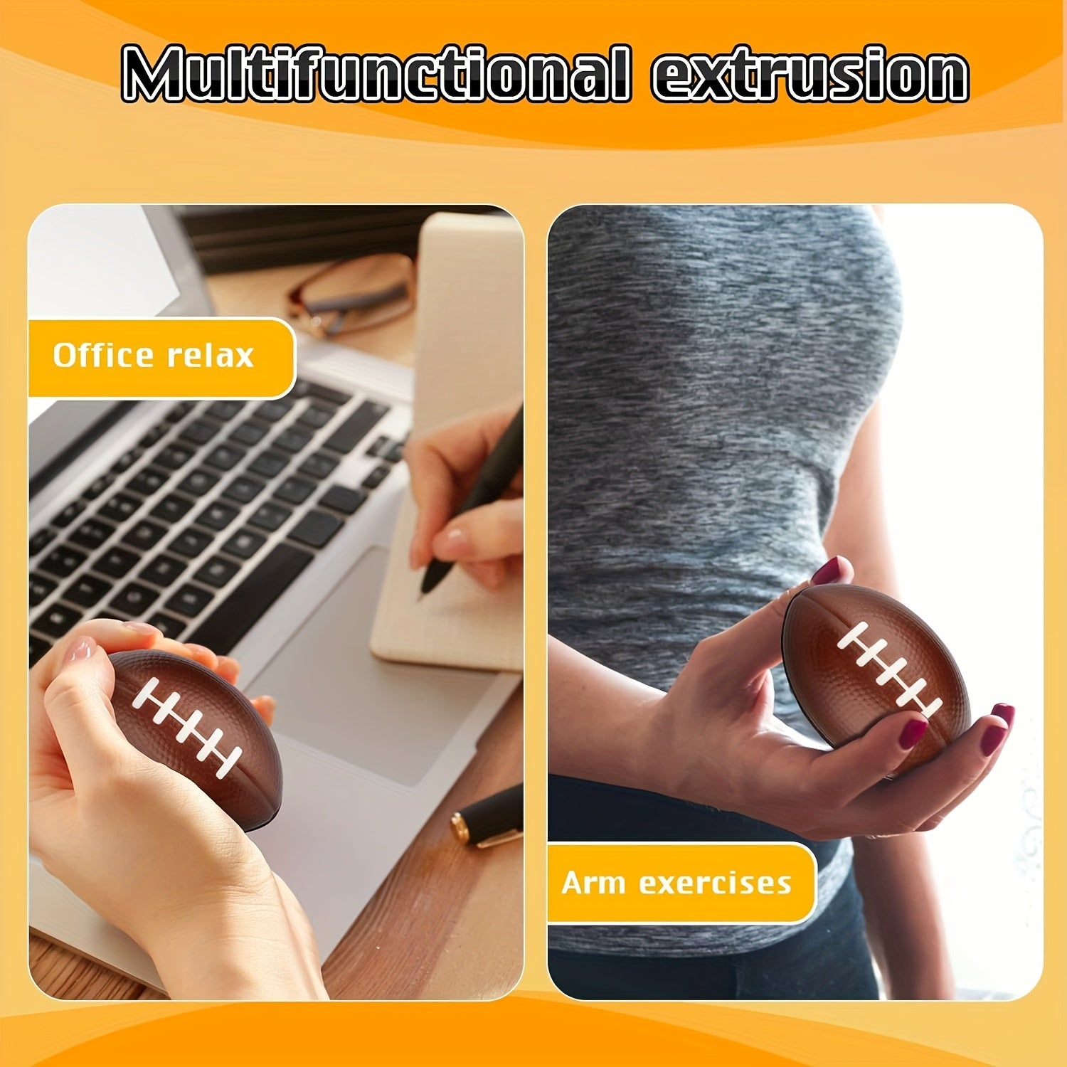 4pcs Foam Toy Footballs Brown Stress Ball for Party Favors