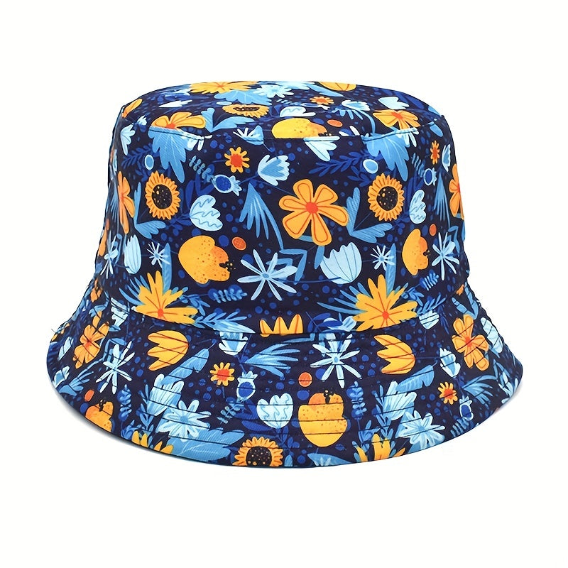 Submarine Animal Mushroom Pattern Fisherman Hat Outdoor Sunshade Cap